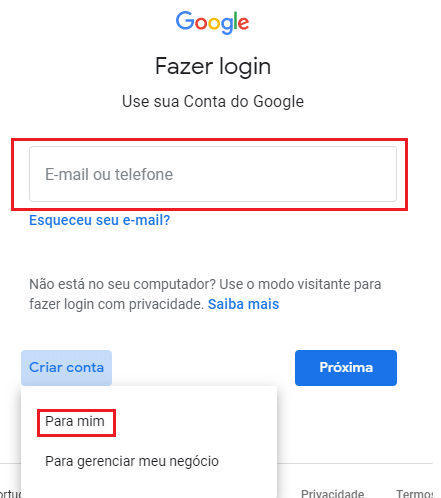 email conta no google ads afiliados