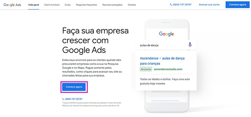 Como criar conta no google ads