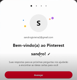 como criar conta no Pinterest