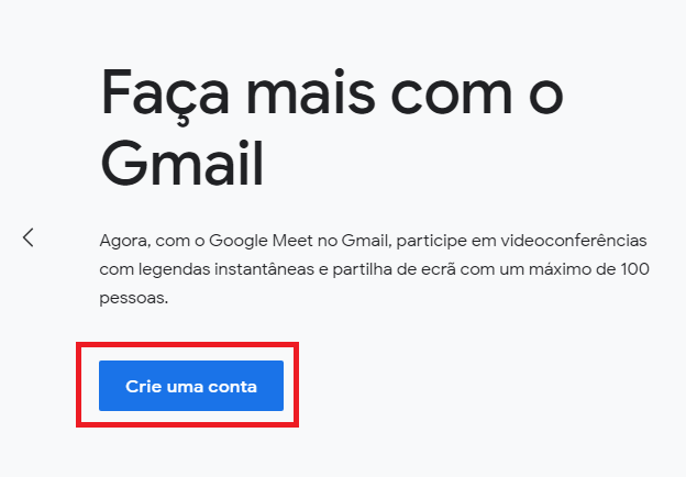 criar conta no gmail