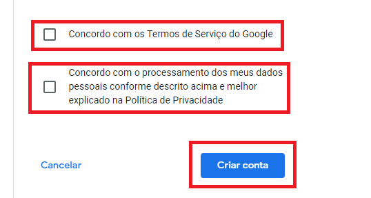 criar e-mail no Gmail