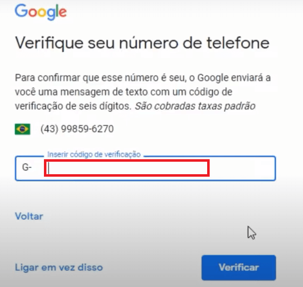 criar email no google