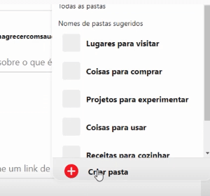 criar pasta no pinterest otimizada