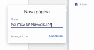 pagina pressel política de privacidade