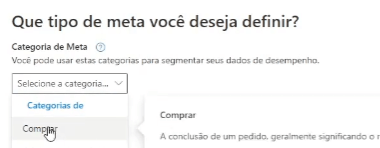 meta de conversão no bing ads