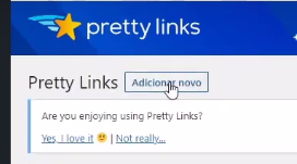 adicionar novo pretty link