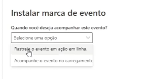 instalar marca de evento bing ads