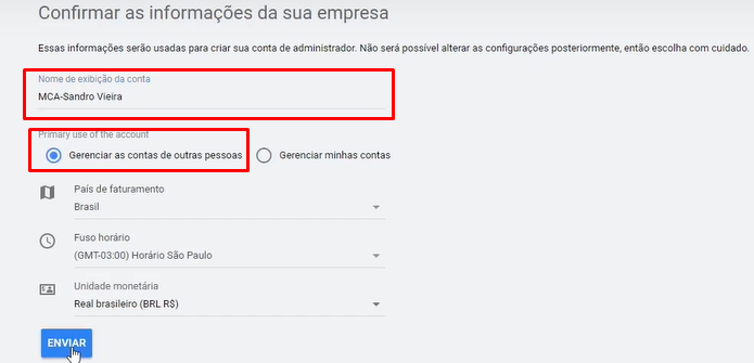 Conta de Administrador no Google Ads