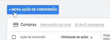 criando pixel de conversão