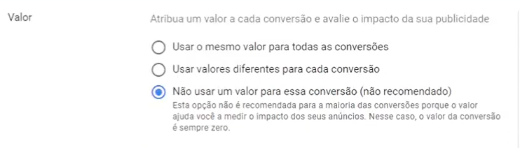 nao usar valor de conversão monetizze