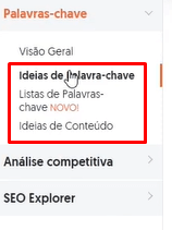 ubersuggest como usar, ideias de palavras chaves