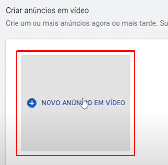 novo anuncio em vídeo