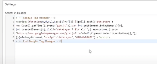 tag manager código