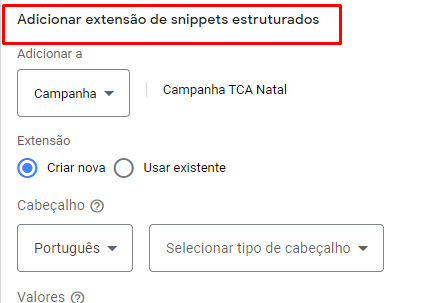 como criar Extensão de Snippets Estruturados