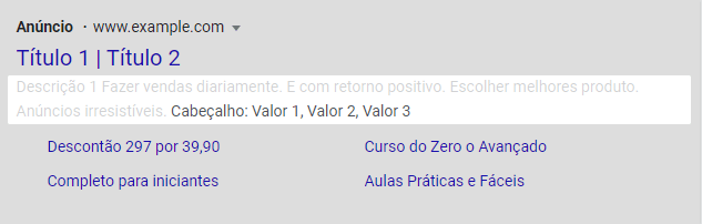 exemplo de extensão de snippet